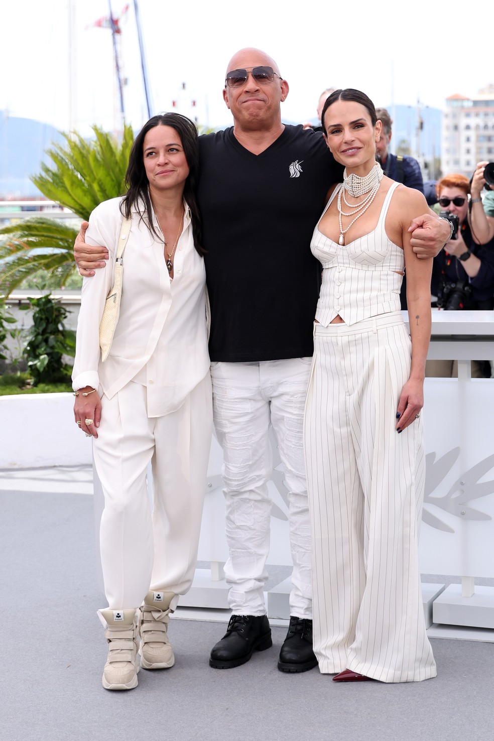 Michelle Rodriguez, Vin Diesel e Jordana Brewster — Foto: Getty Images