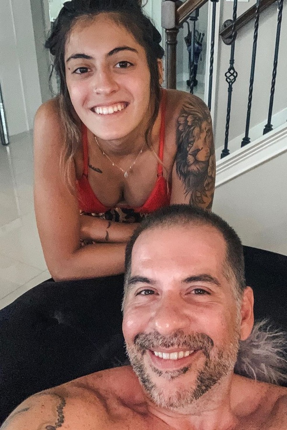 Leandro Hassum faz rara aparição com a filha, Pietra