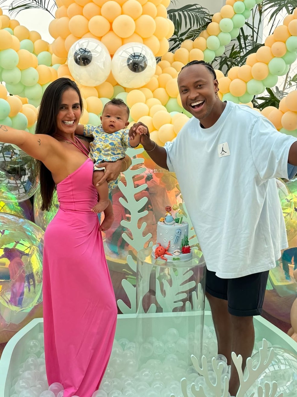 Mesversário de Bento, filho de Carol Peixinho e Thiaguinho — Foto: Reprodução/Instagram