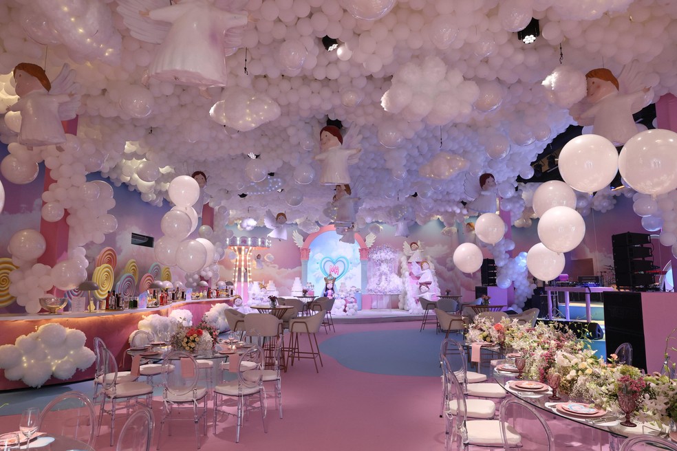 Virgínia mostra detalhes da decoração luxuosa da festa de 4 anos de Maria Alice — Foto: Foto: Danilo Gouveia