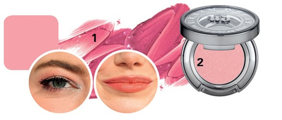 1. Phyto Lip Gloss, R$ 286, Sisley; 2. Sombra cor SWF, R$ 115, Urban Decay (Fotos: Condé Nast Archive, Getty Images e Divulgação) — Foto: Glamour