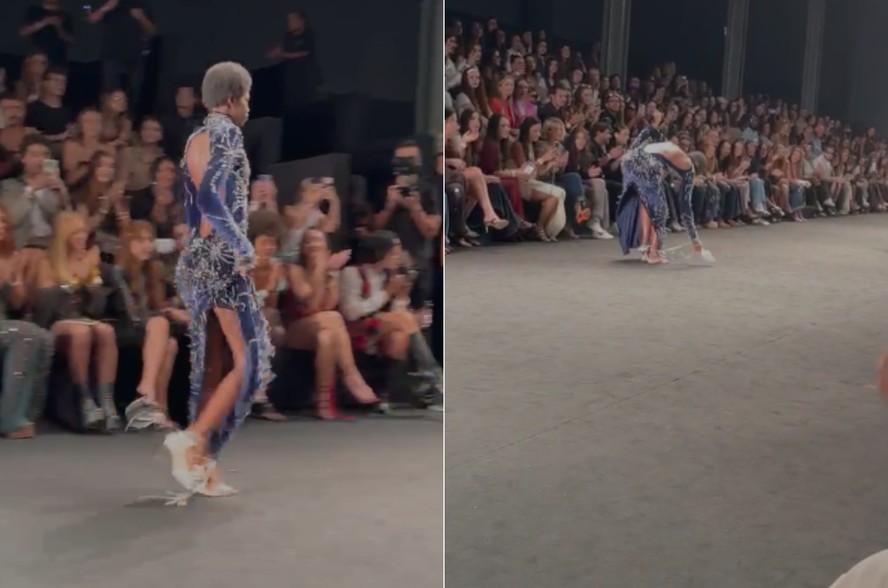 Rio Fashion Week: modelo é ovacionada após imprevisto com sandália na passarela