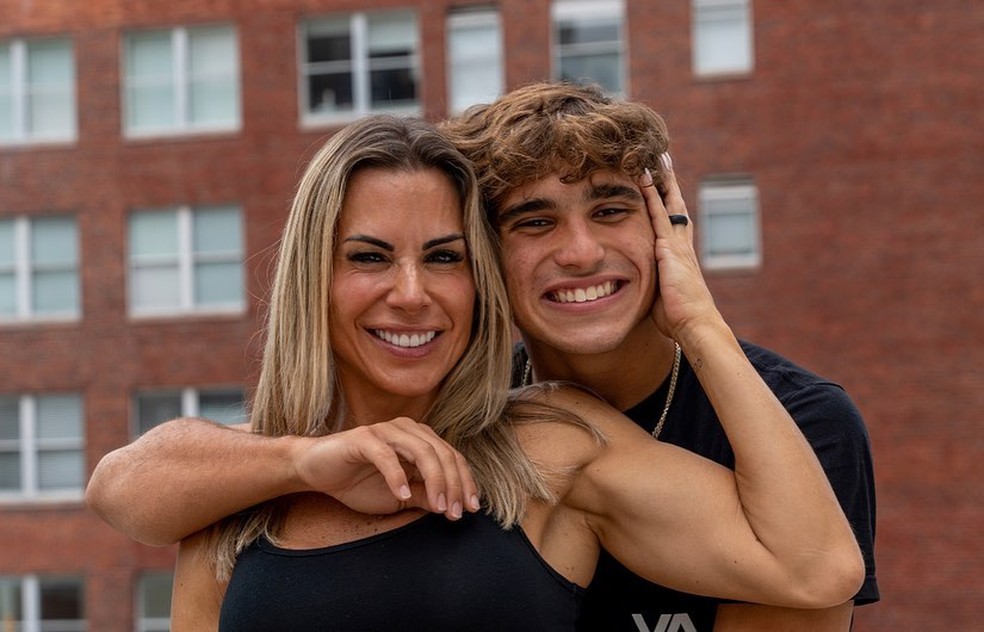 Joana Prado e o filho Davi — Foto: Instagram