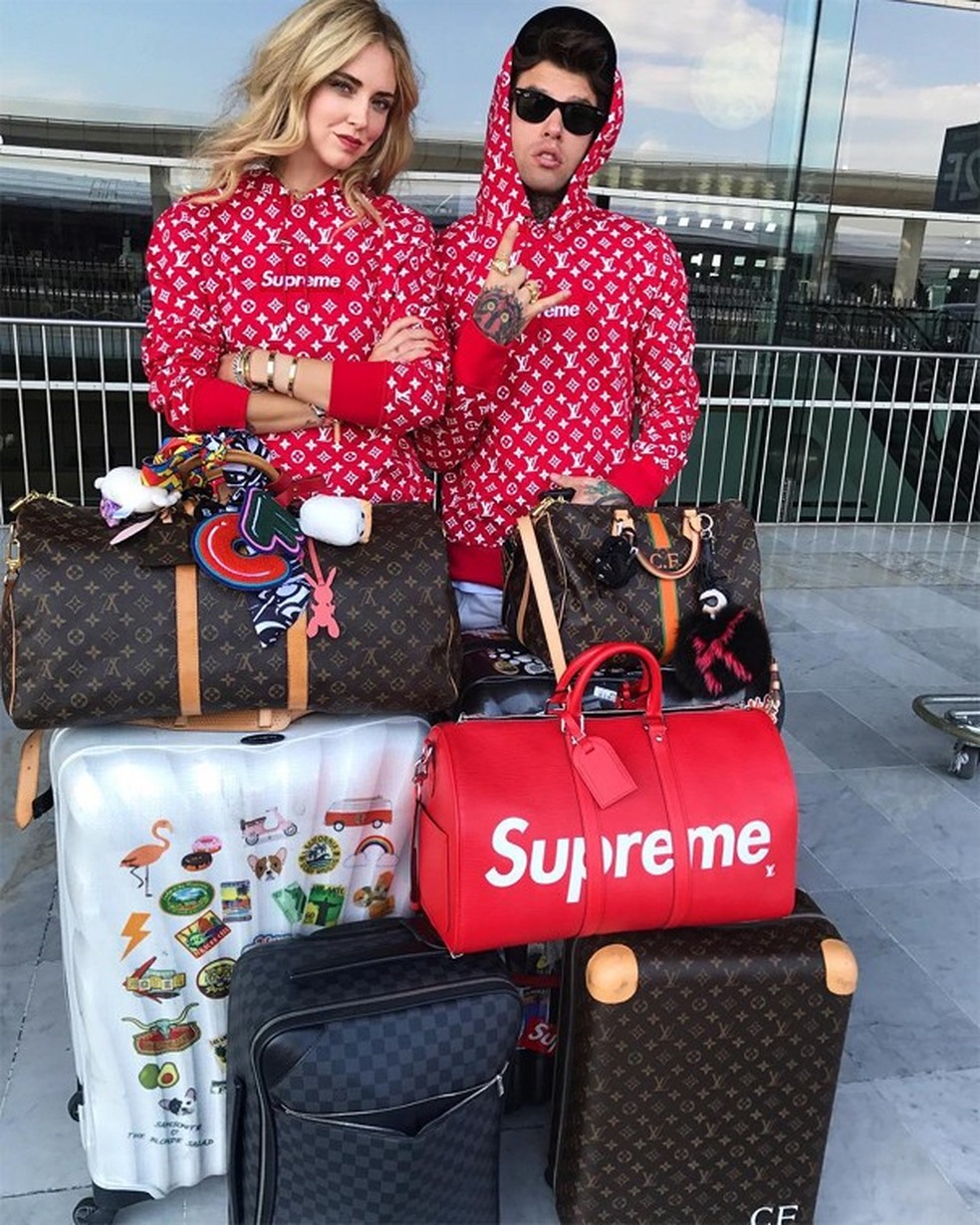 A blogger Chiara Ferragni com o noivo, Fedez (Foto: Instagram/Reprodução) — Foto: Glamour