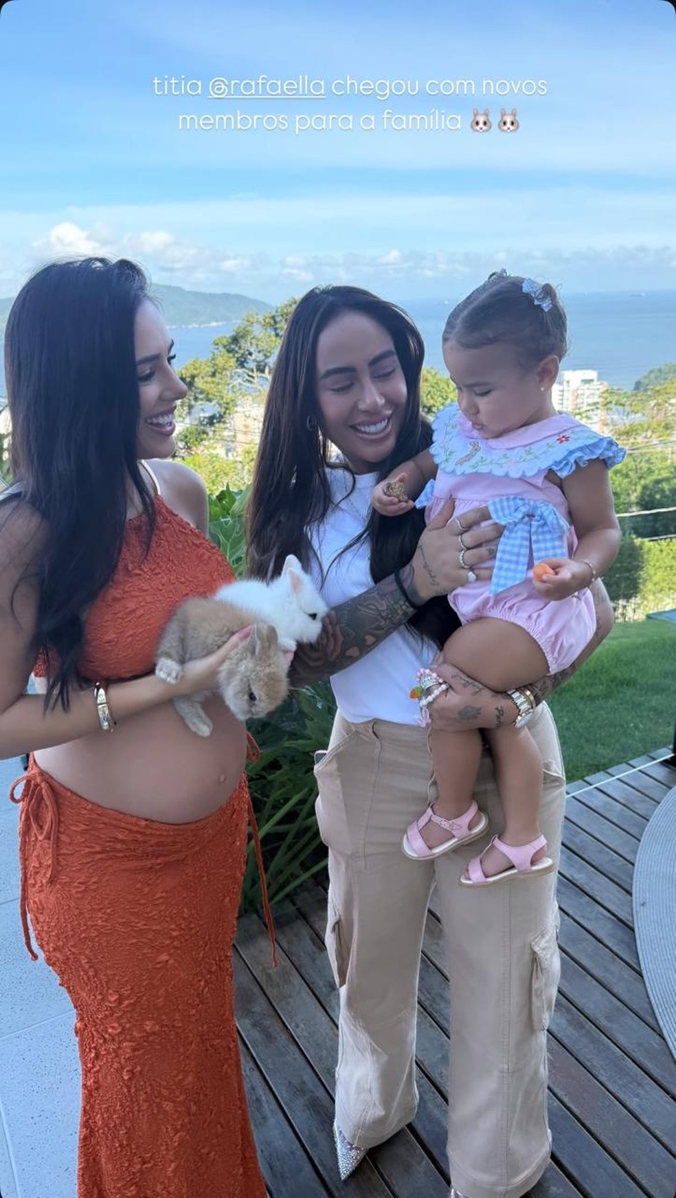 Bruna Biancardi com Rafaella Santos e Mavie — Foto: Reprodução/Instagram