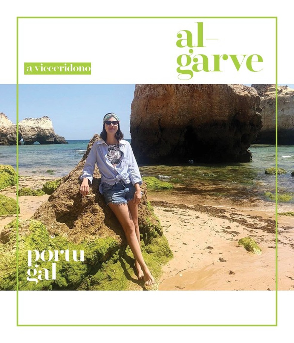 A praia de Algarve, em Portugal, é a recomendação de Vic Ceridono como um dos 10 destinos para conhecer em 2019 (Foto: Arte: Victoria Polak) — Foto: Glamour