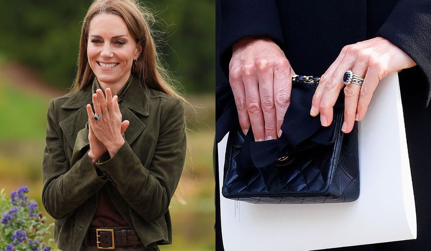 O significado do conjunto de anéis de brilhante de Kate Middleton tem usado nos últimos meses