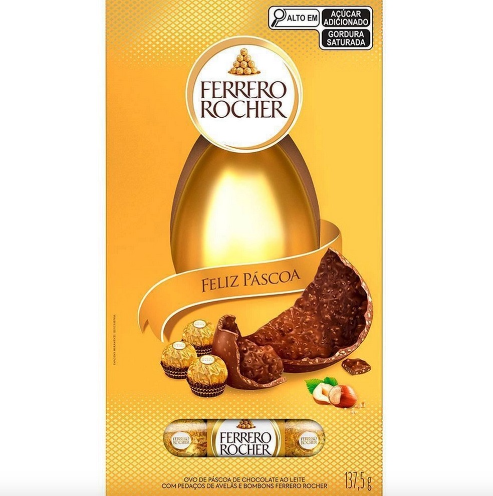 Chocolate com avelã, Ferrero Rocher — Foto: Divulgação