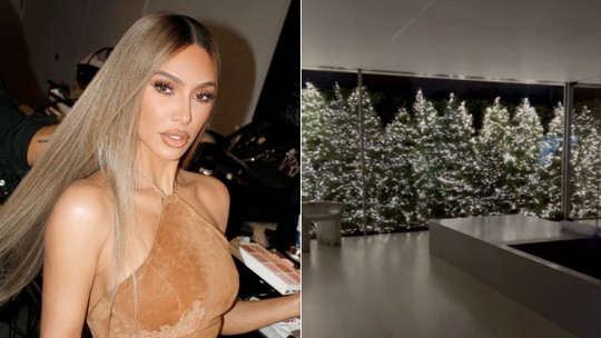 Kim Kardashian mostra banheiro com decoração de Natal luxuosa: "Meu lugar feliz"