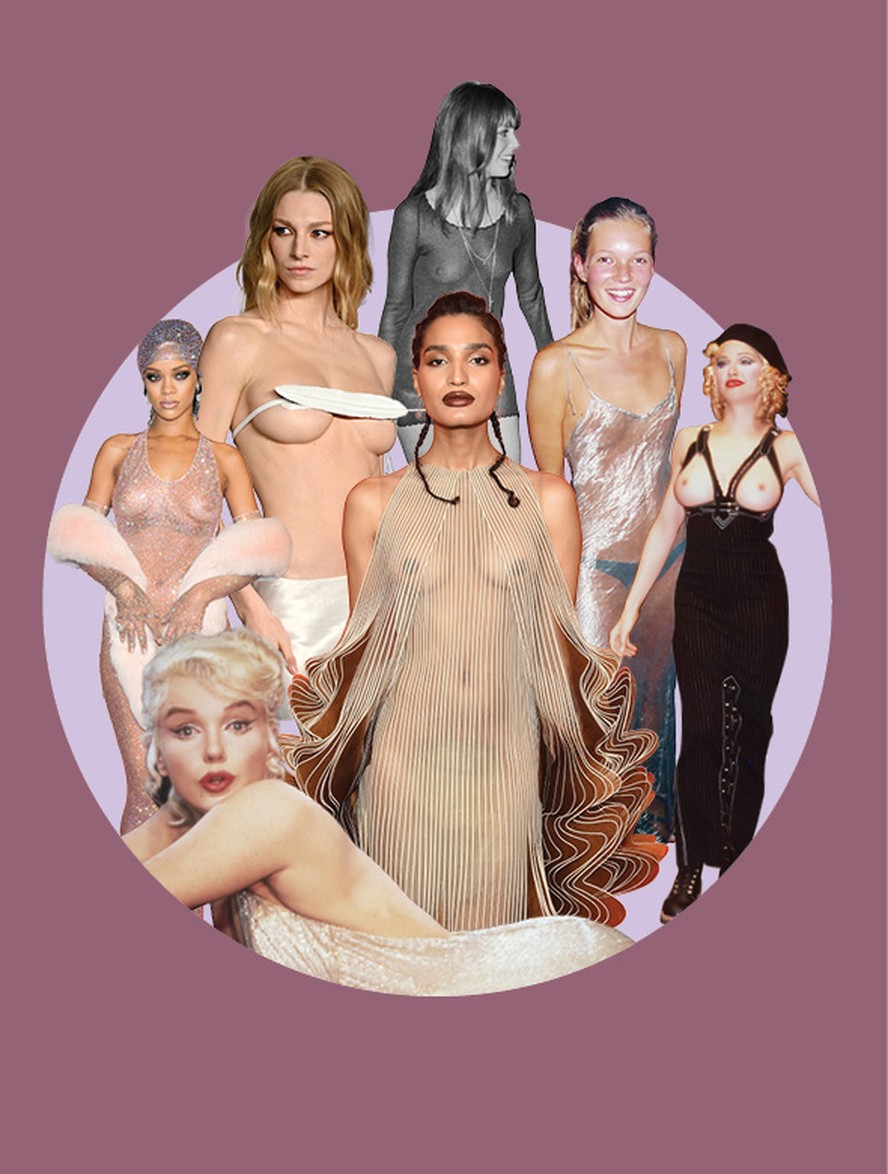 Famosas com naked dress