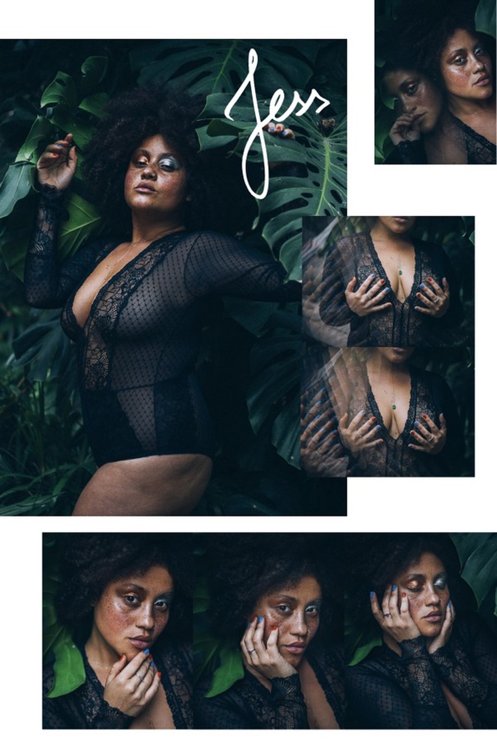 Jess usa body, R$ 180, Loungerie; colar, R$ 1.990, Carolina Neves. (Foto: Camila Cornelsen/ Styling: Suyane Ynaya) — Foto: Glamour