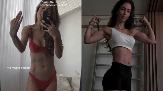 Gabi Brandt faz antes e depois e mostra diferença do corpo com musculação