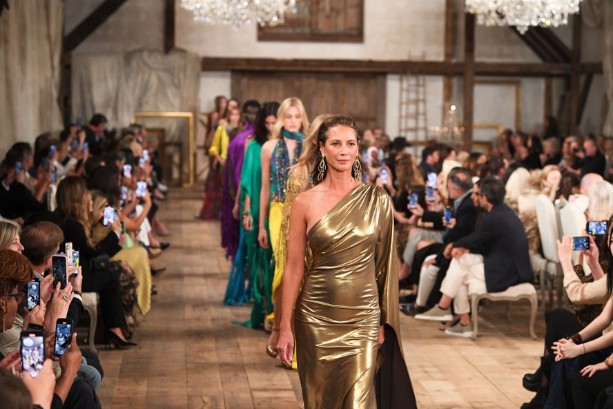 Fila final do desfile da Ralph Lauren na semana de moda de NY