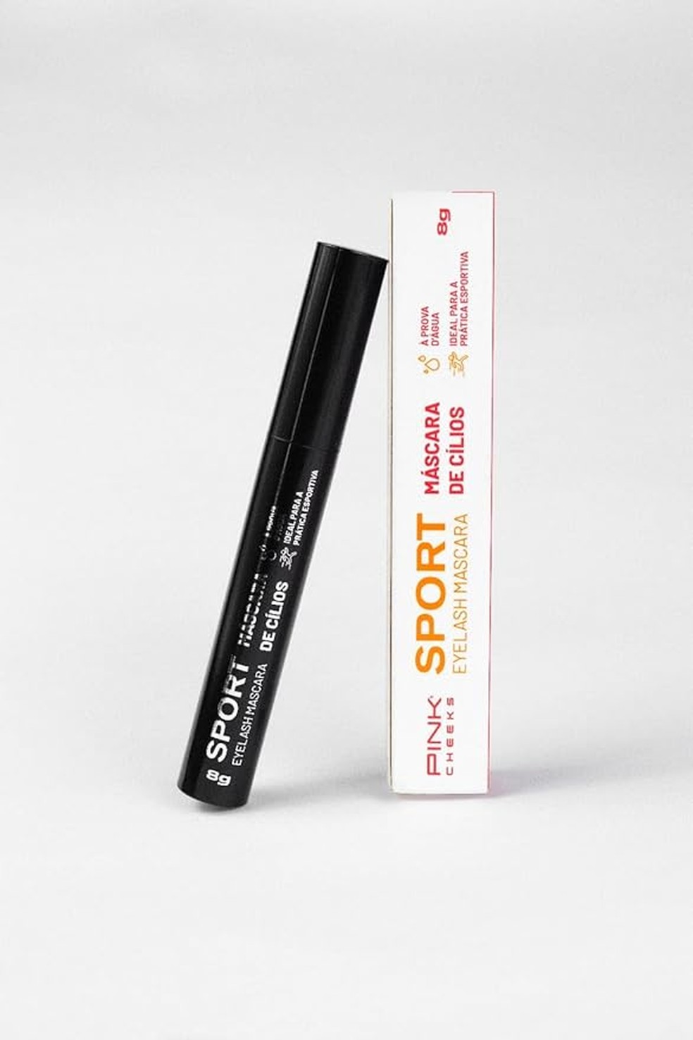 MÁSCARA DE CÍLIOS SPORT EYELASH MASCARA PRETA 8G Pink Cheeks — Foto: Reprodução