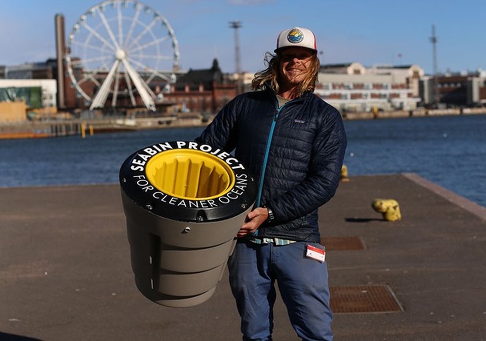 Surfista cria máquina para sugar o lixo dos oceanos (Foto: Divulgação) — Foto: Glamour