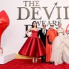 Anne Hathaway, Stanley Tucci, Meryl Streep e Emily Blunt na première de "O Diabo Veste Prada 2" - Getty Images