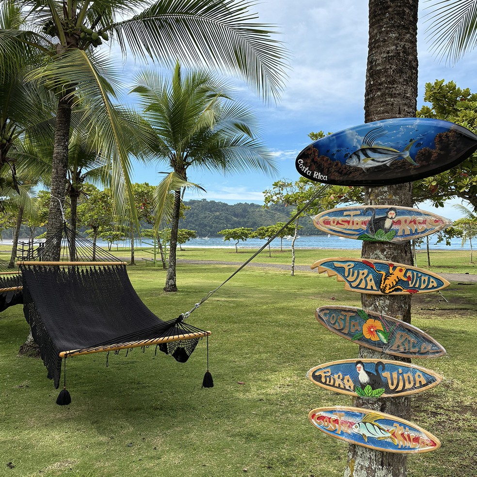 Praia particular para curtir e relaxar em Los Suenos Marriott Ocean & Golf Resort — Foto: Acervo Pessoal/Manoela Morel
