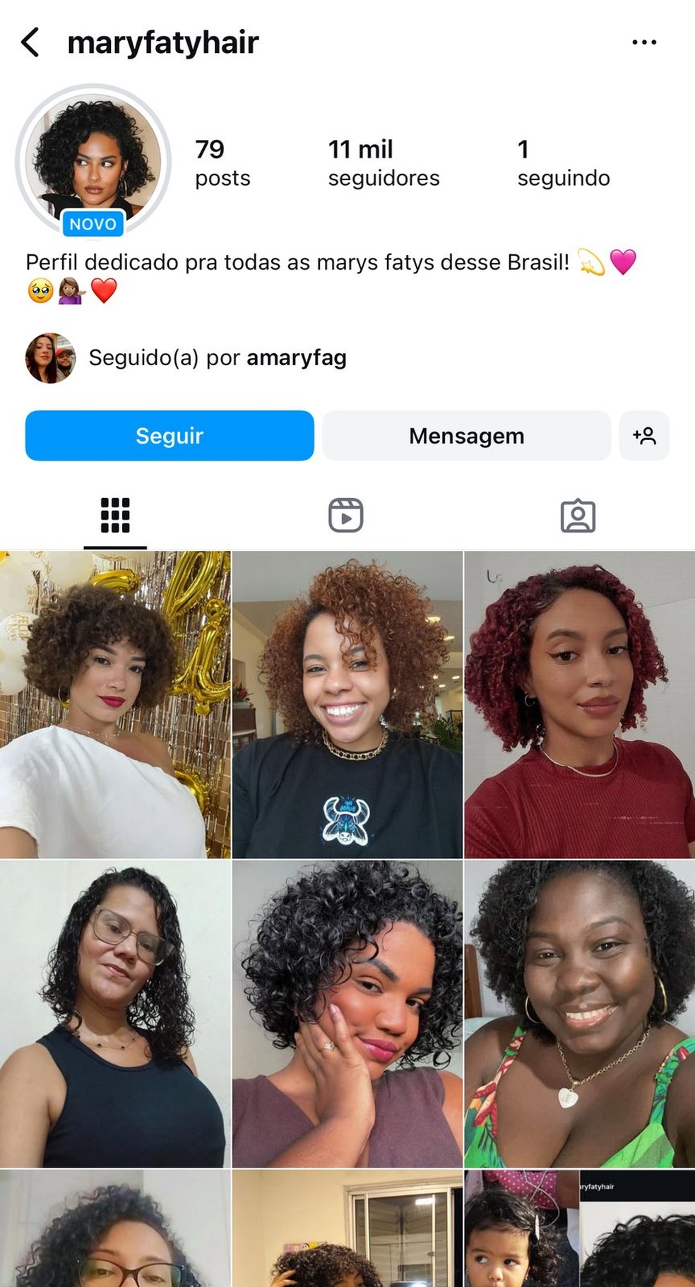 Bella Campos transforma corte de Maria de Fátima em rede de autoestima após sofrer ataques racistas — Foto: Reprodução/Instagram