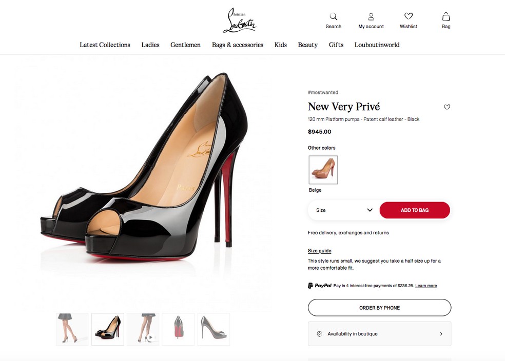 Preco louboutin hot sale