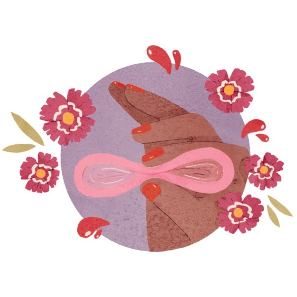 Disco menstrual (Ilustração Gabriela Sakata) — Foto: Glamour