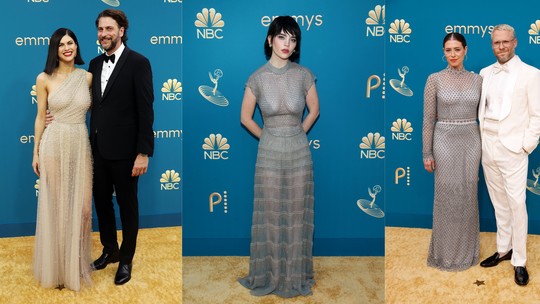 Emmy 2022: celebridades apostam em looks transparentes no tapete vermelho