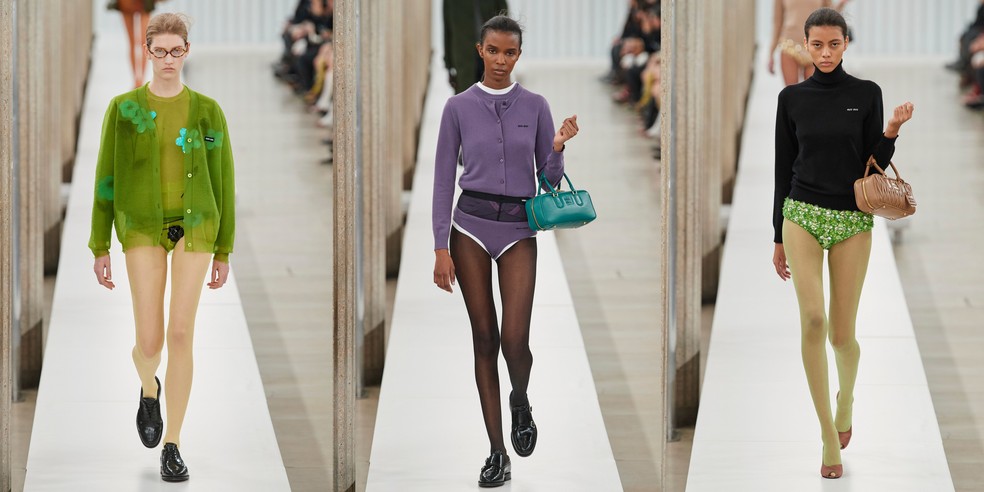 Segundo a semana de moda de Paris, hot pants com meia-calça formam o combo fashionista da vez