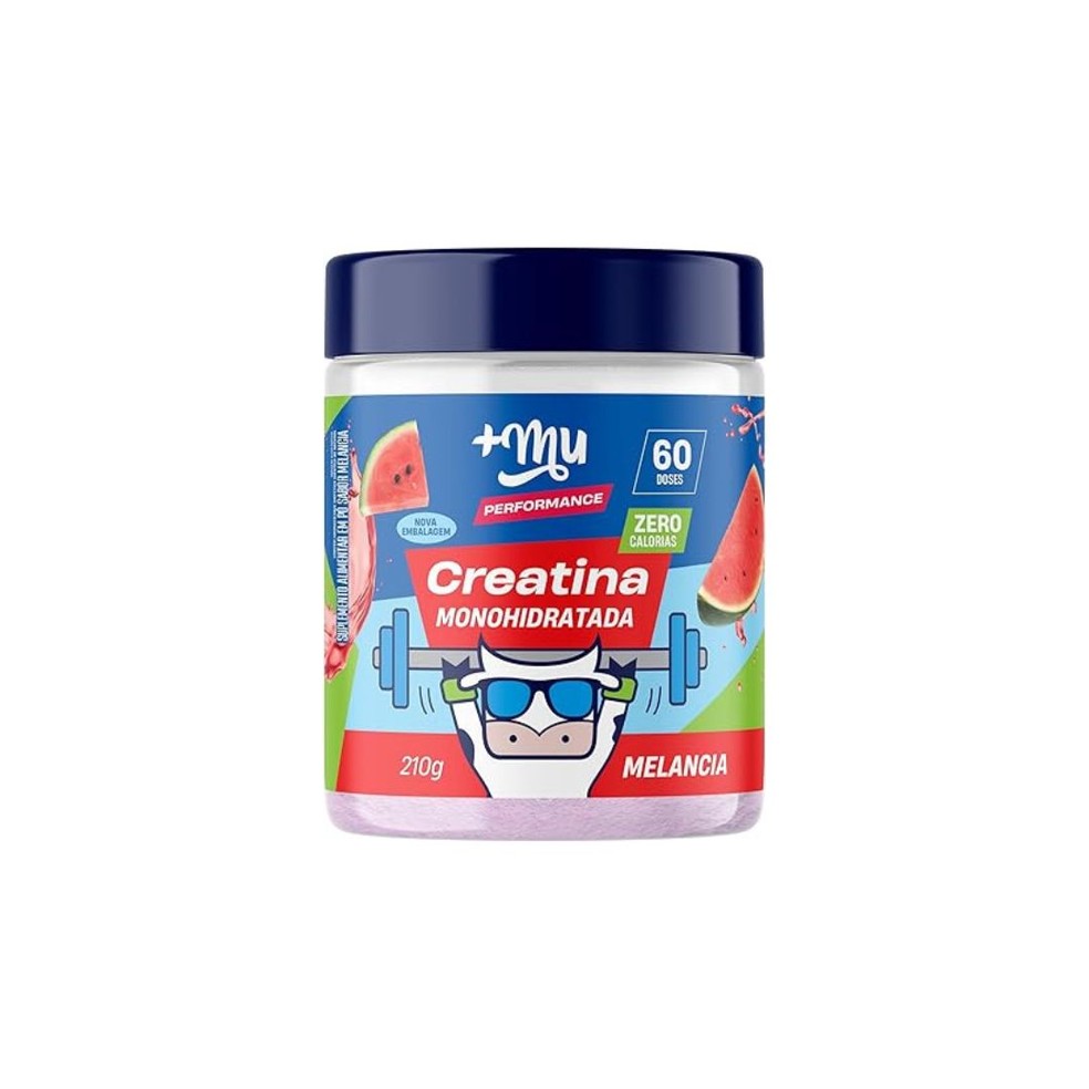 +Mu Creatina Monohidratada Sabor Melancia - 210g — Foto: Reprodução