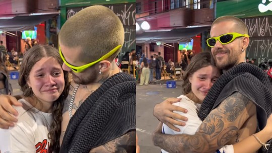 Fã do Justin Bieber confunde sósia com o cantor e se emociona durante encontro
