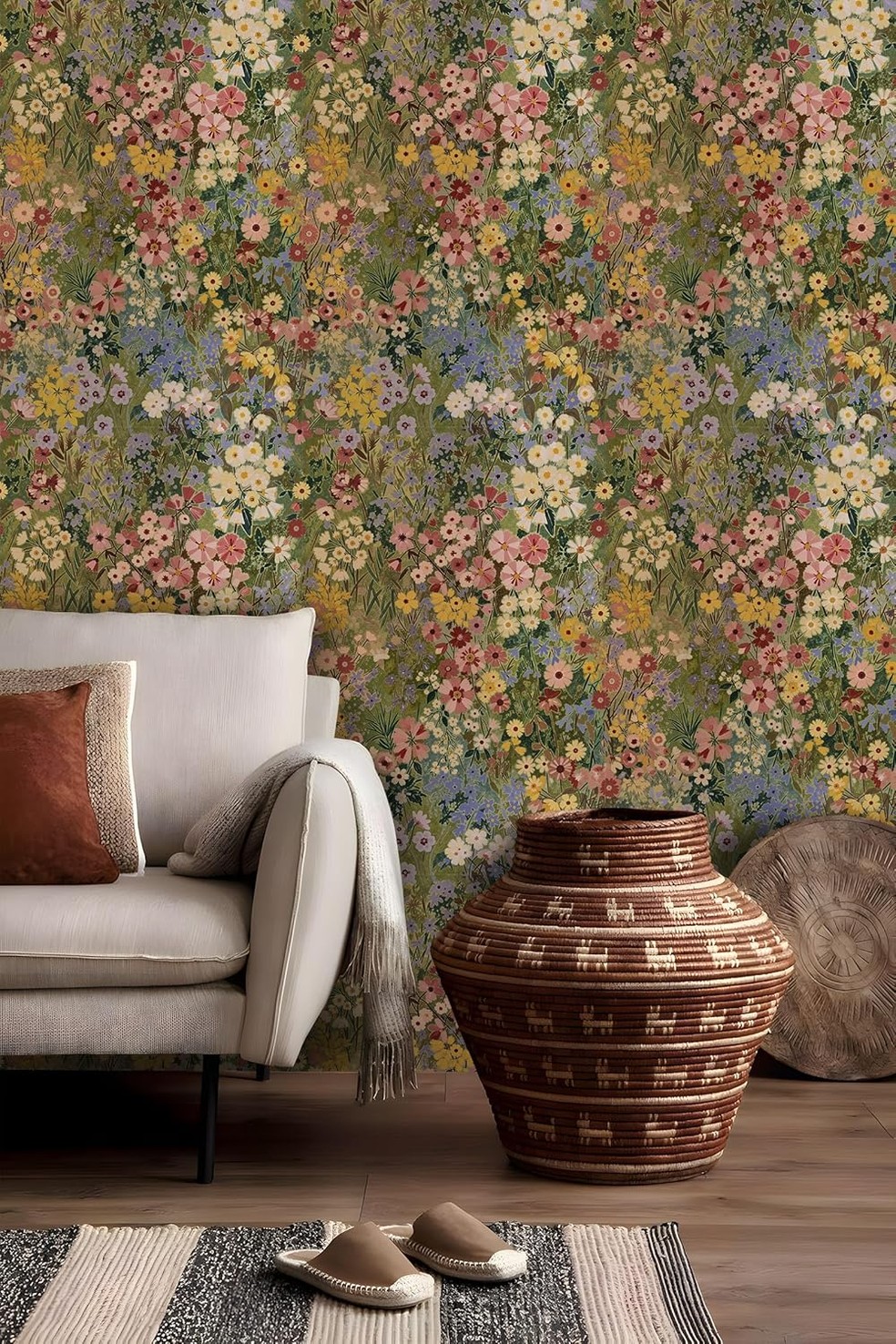 Papel de parede floral — Foto: Divulgação