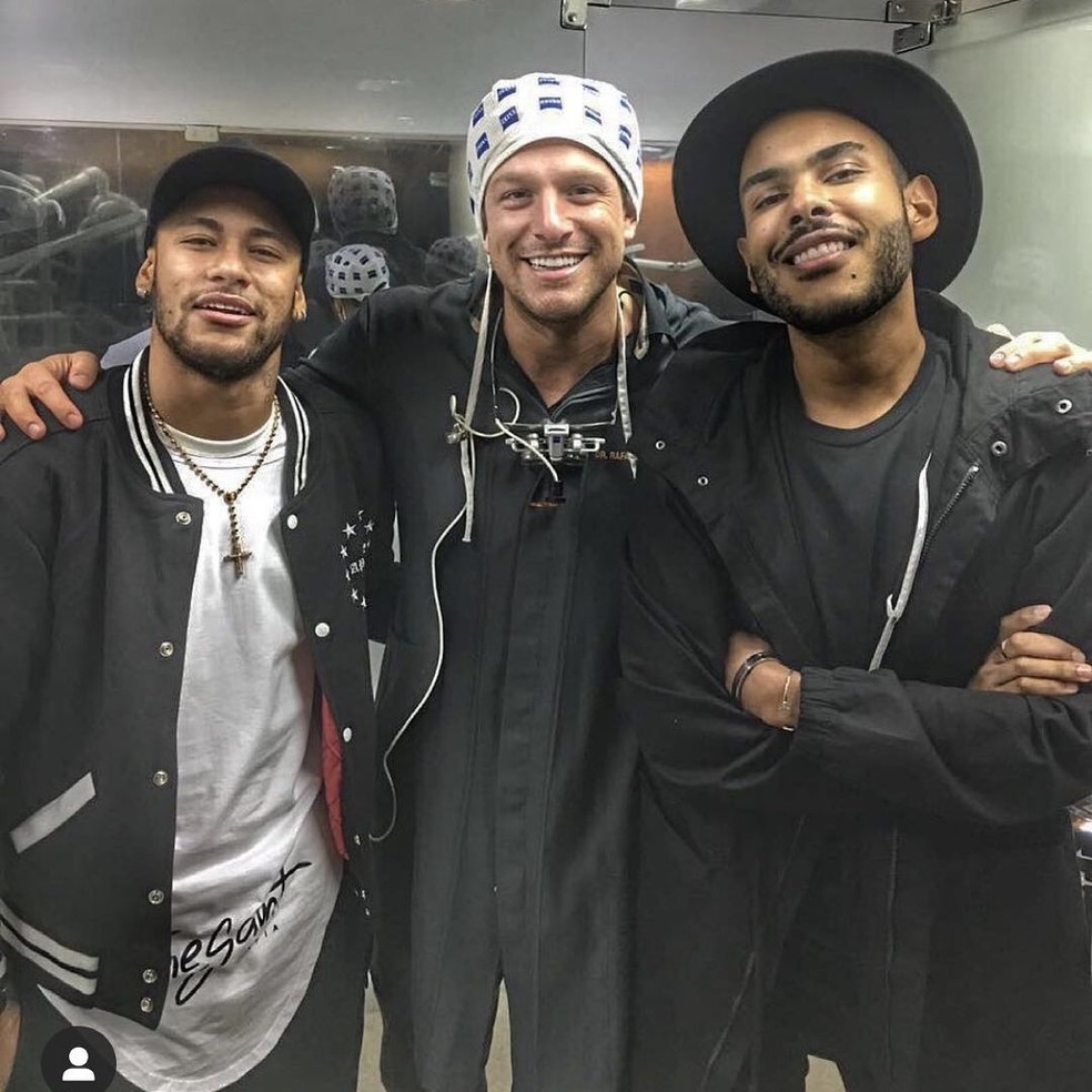 Neymar, Hugo Gloss e Rafa Puglisi — Foto: Reprodução/Instagram