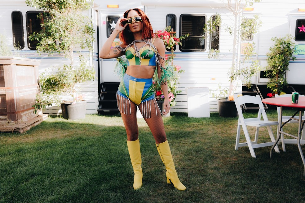 Anitta no backstage do Coachella (2022) — Foto: Getty Images