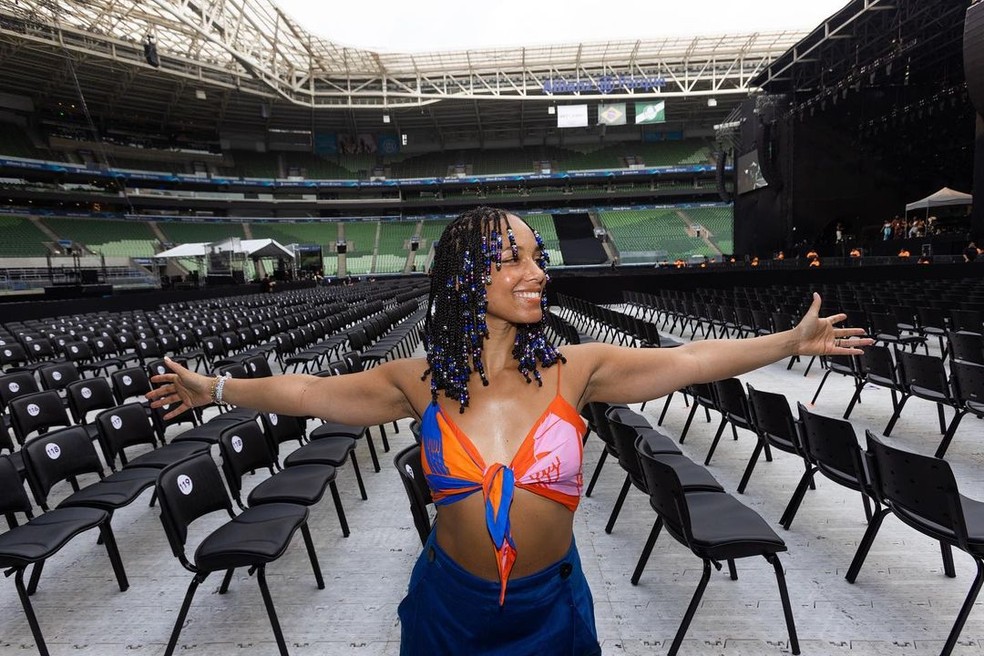 Alicia Keys em São Paulo — Foto: Reprodução/Instagram