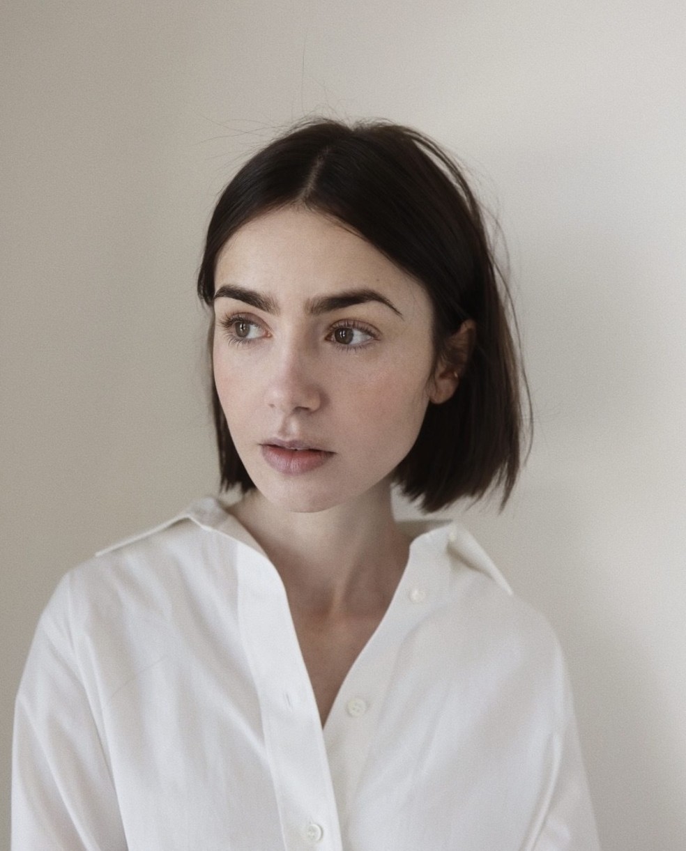 Blunt Bob — Foto: Reprodução/Instagram/@lilycollins