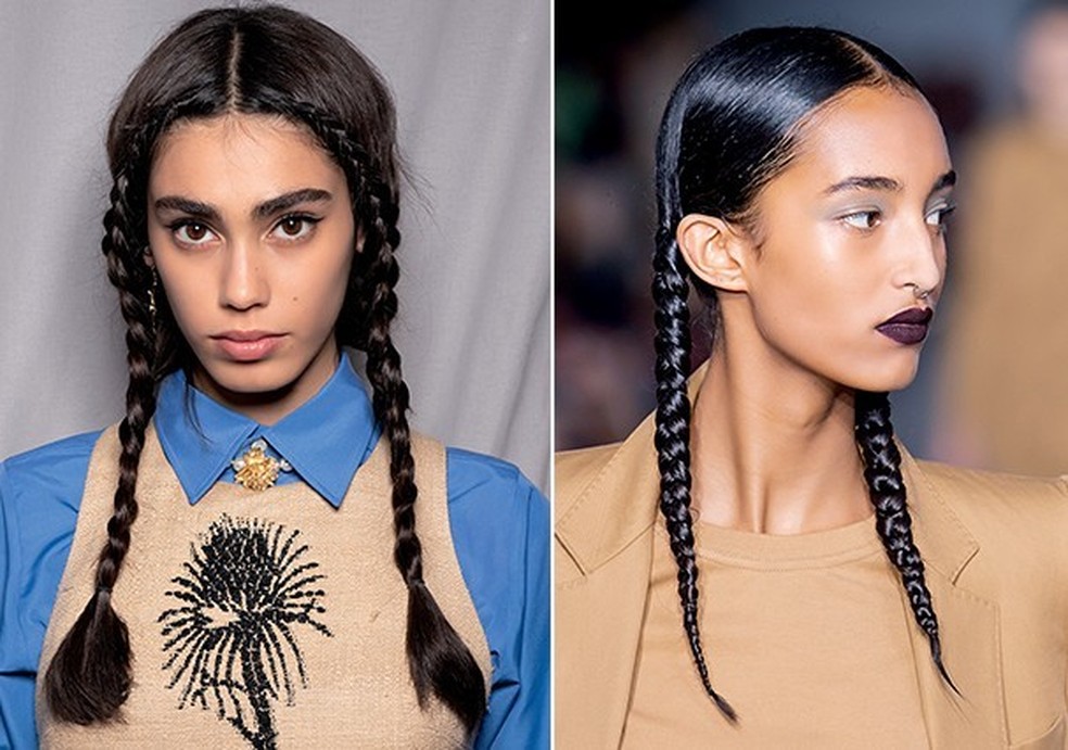Lembra das tranças repartidas, que remetem à infância? (Foto: Divulgação) — Foto: Glamour
