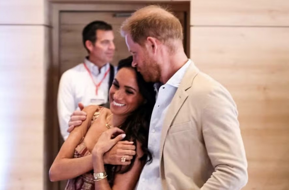 Meghan Markle e príncipe Harry na Colômbia — Foto: — Foto: Getty Images
