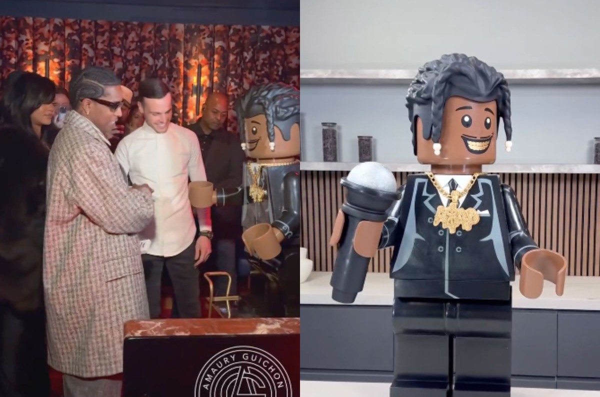 Rihanna presenteia ASAP Rocky com escultura personalizada de chocolate ...