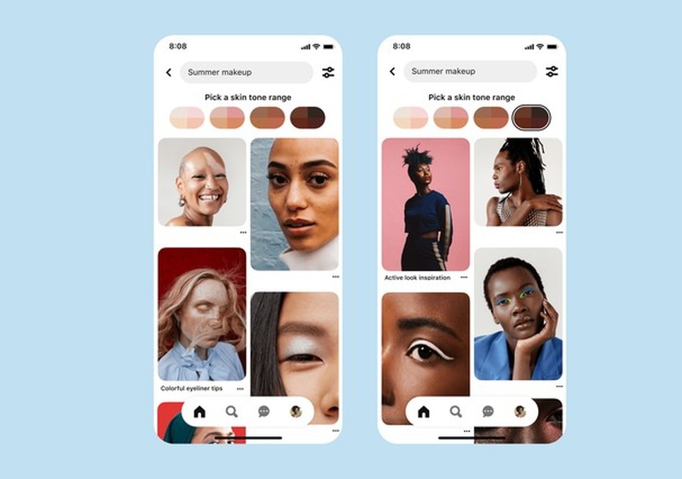 Novo relatório do Pinterest mostra que beleza inclusiva e natural são a grande tendência (Foto: Pinterest) — Foto: Glamour