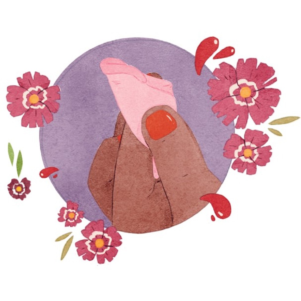 Coletor menstrual (Ilustração Gabriela Sakata) — Foto: Glamour