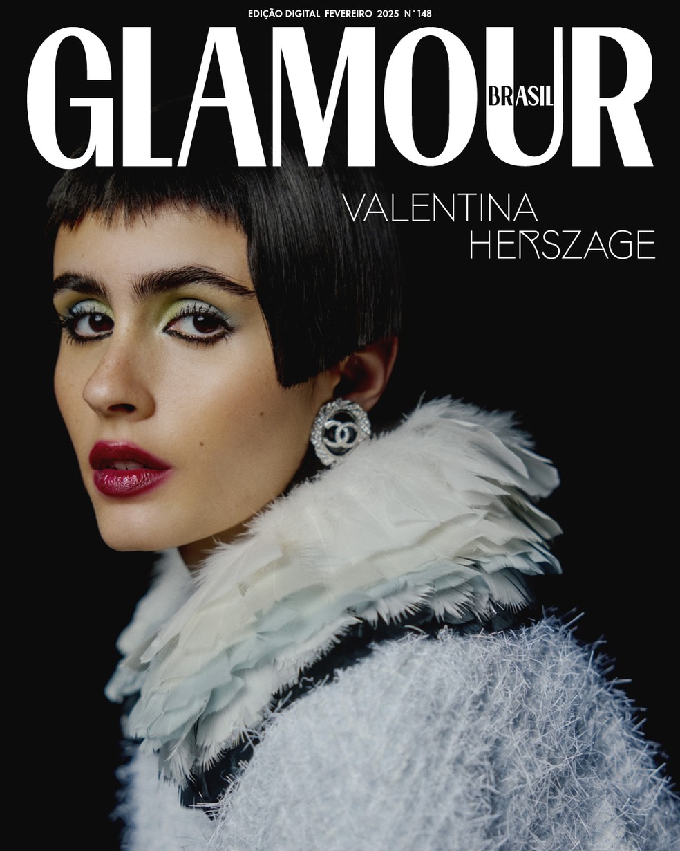 Valentina Herszage é capa da Glamour de Fevereiro — Foto: Bruna Castanheira