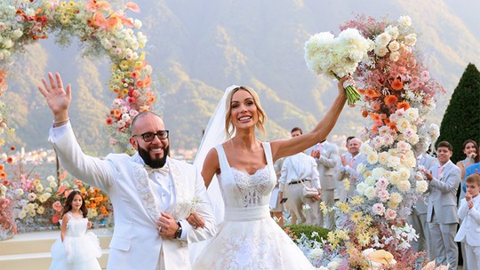 Tatiane Barbieri e Roman Shakal celebram casamento com cerimônia milionária na Itália
