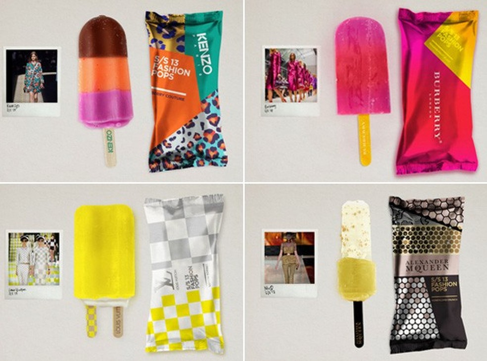 Fashion Pops, picolés de grife, por Lara Atkinson (Foto: Divulgação) — Foto: Glamour