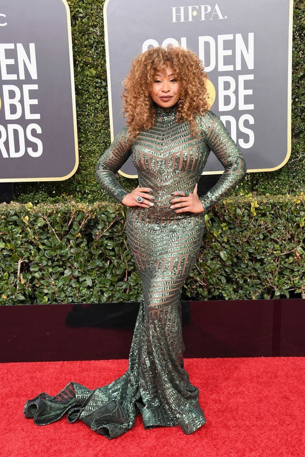 Tanika Ray no Globo de Ouro 2019 (Foto: Getty Images) — Foto: Glamour