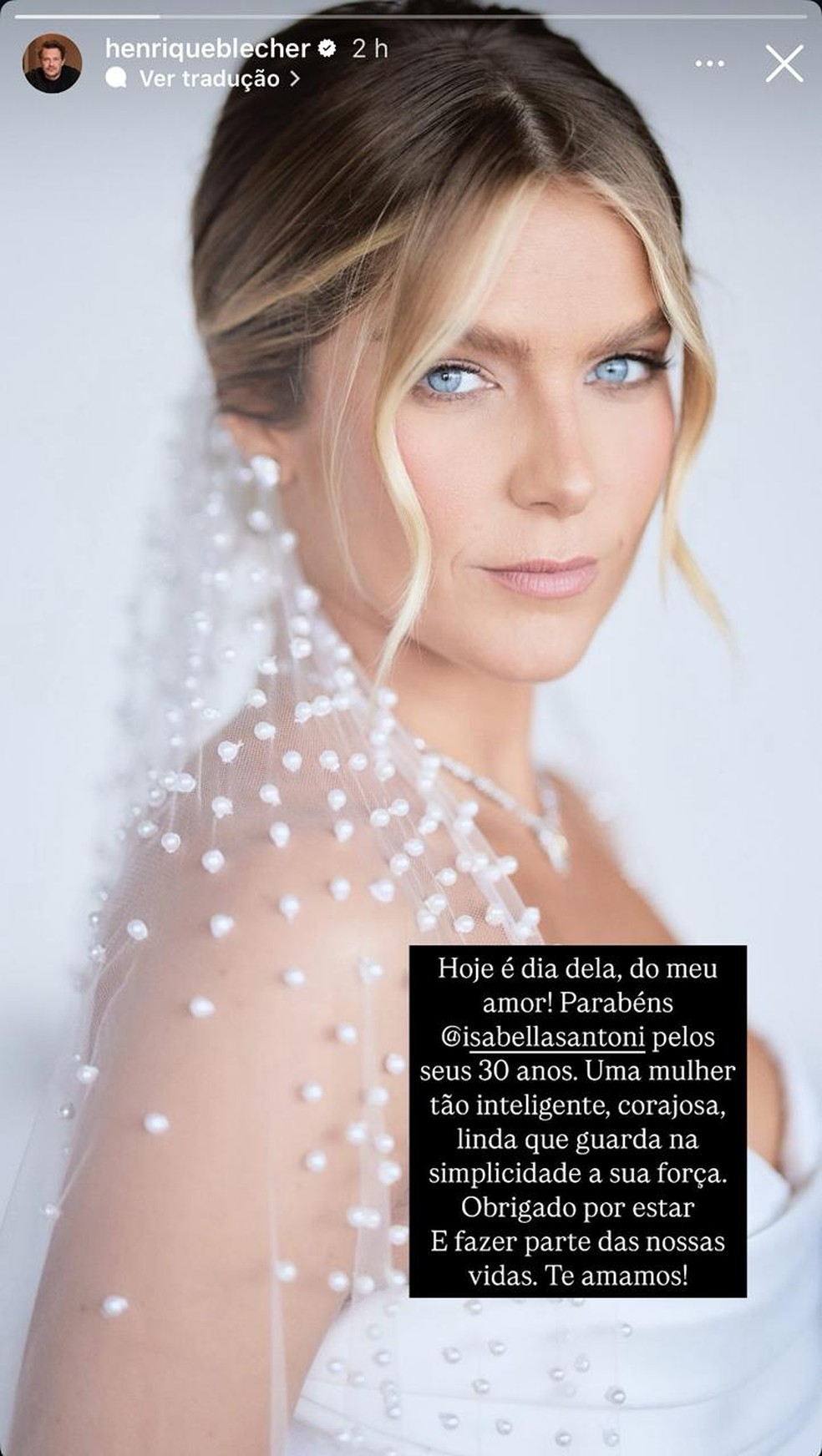 Isabella Santoni ganha declaração apaixonada do marido após completar 30 anos — Foto: Reprodução/Instagram