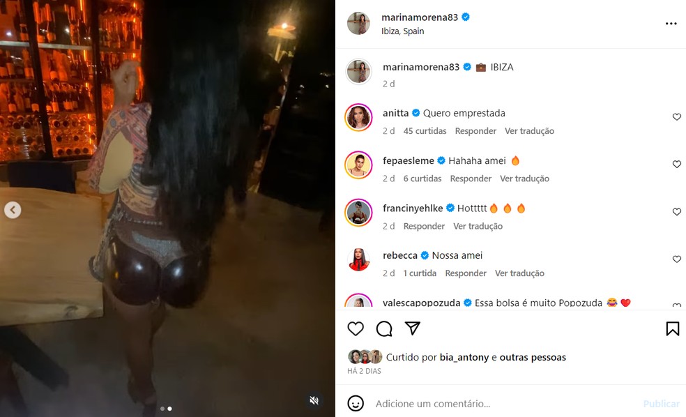 Comentário de Anitta — Foto: Instagram