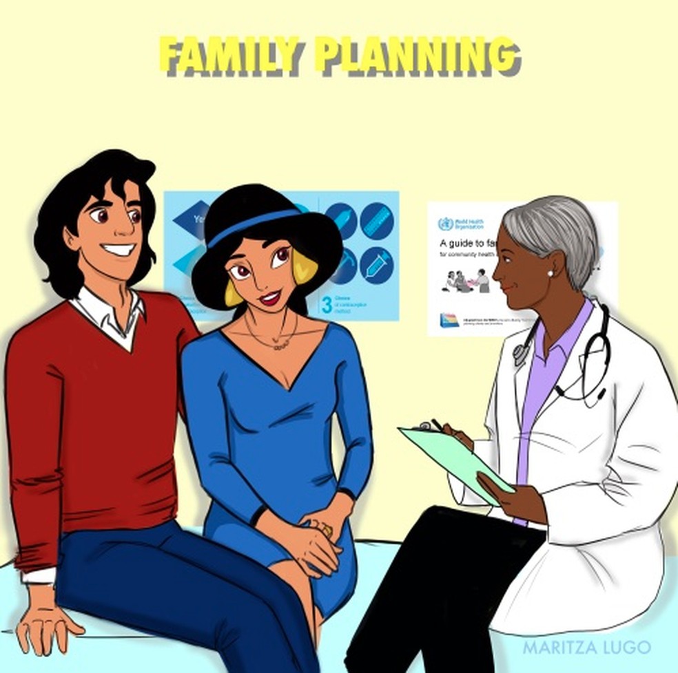 Aladdin e Jasmine cuidando do planejamento familiar (Foto: Reprodução) — Foto: Glamour