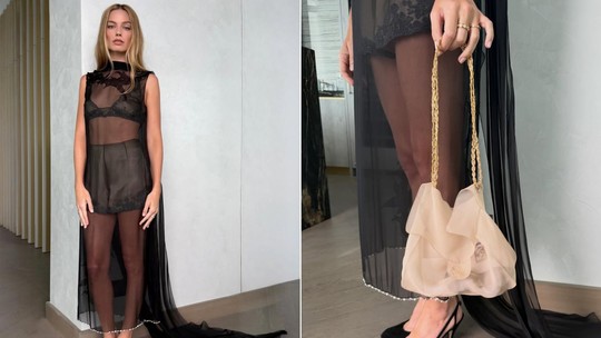Margot Robbie usa look de alta costura da Chanel e acessório chama a atenção
