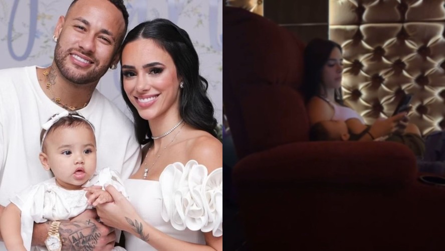Neymar posta registro inédito de Bruna Biancardi com Mavie e se derrete