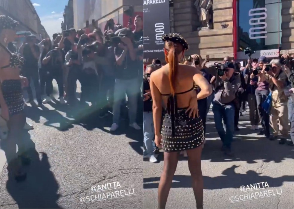 Anitta é disputada por fotógrafos e fãs — Foto: Reprodução/Instagram