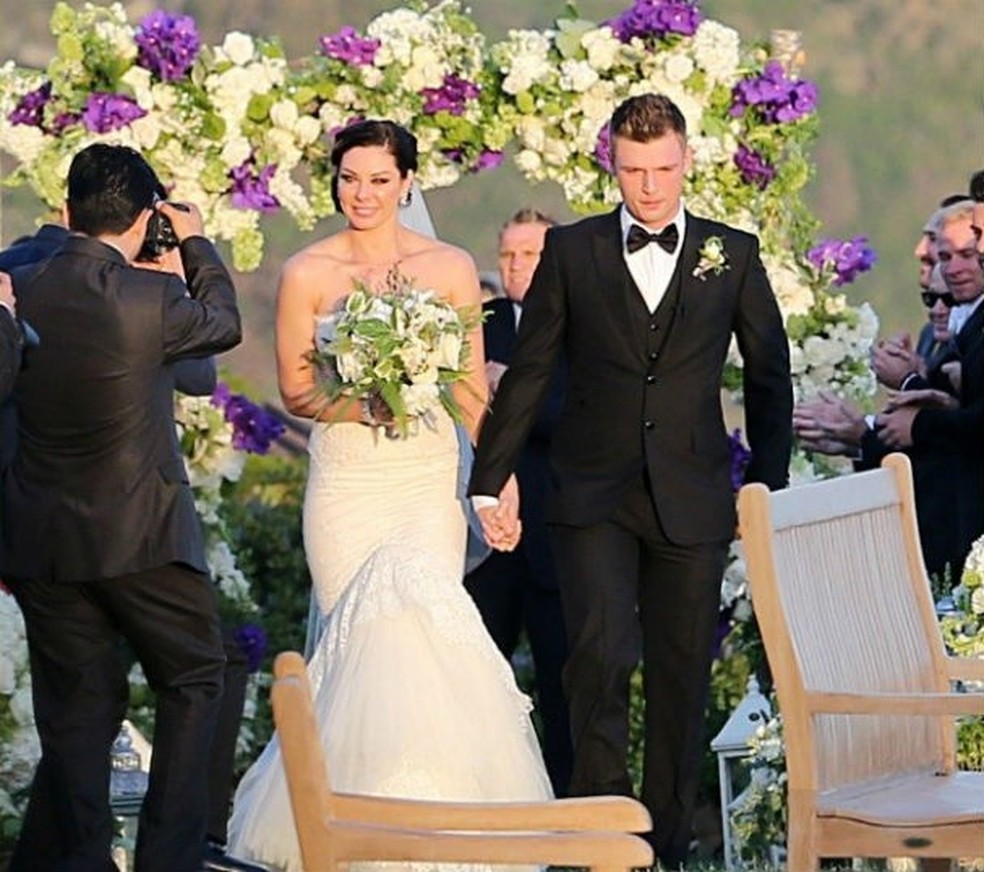 Registro do momento em que o casal chegou ao altar (Foto: Reprodução/Instagram) — Foto: Glamour