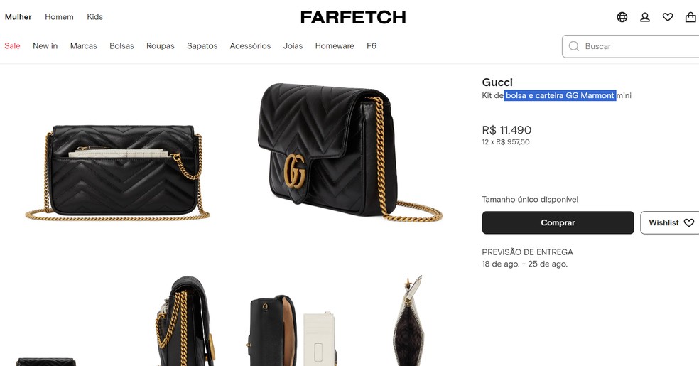 Bolsa Gucci — Foto: Reprodução/ Farfetch